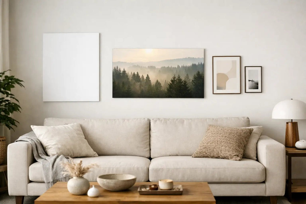 What Size Wall Art Fits Above a Sofa at Home? - CJL Captures
