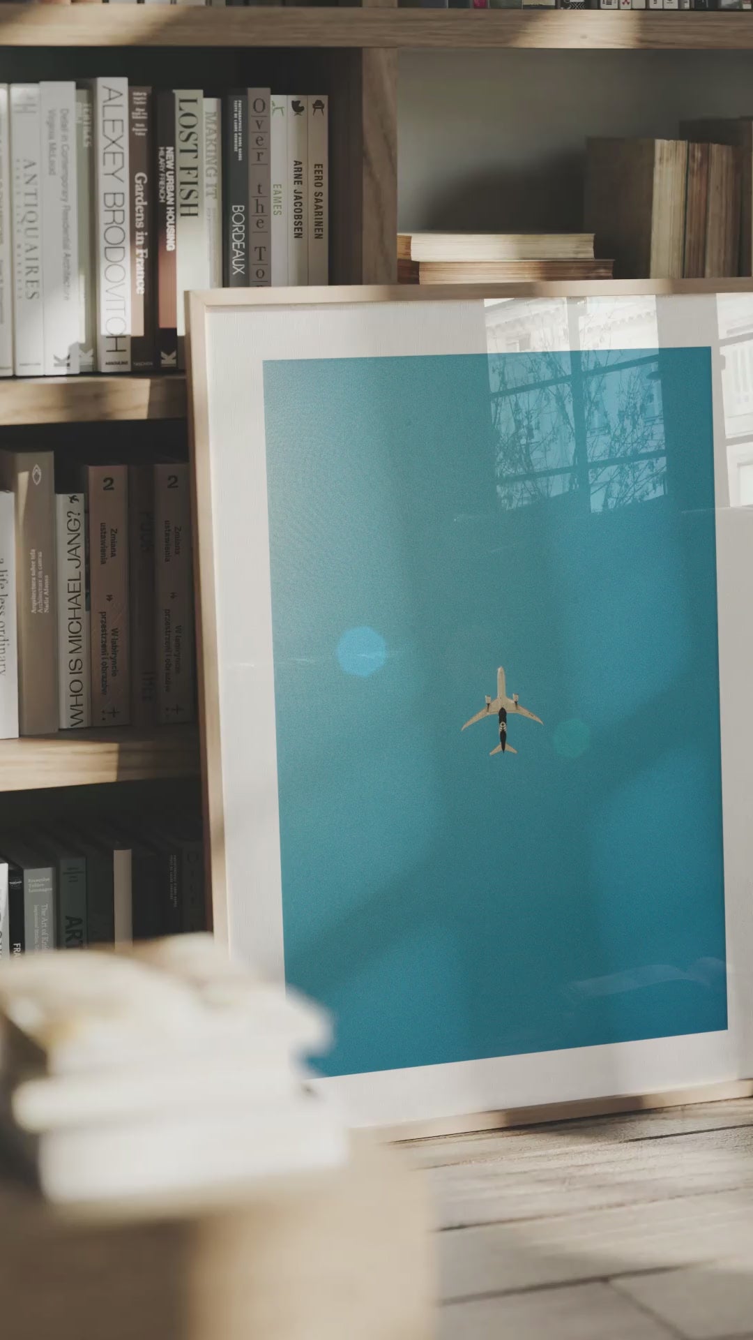 Air NZ in the Blue - Wooden Framed Print
